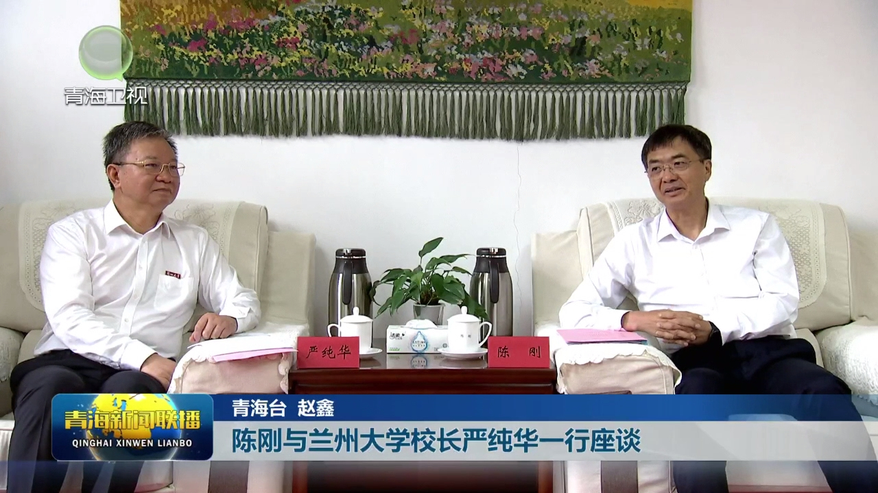 陳剛與蘭州大學校長嚴純華一行座談